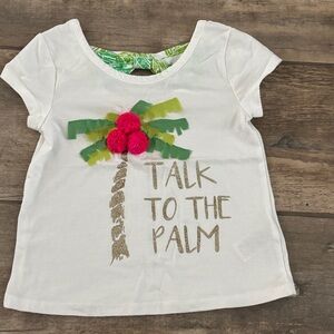 Isaac Mizrahi White 'Talk to the Palm' Kids T-Shirt